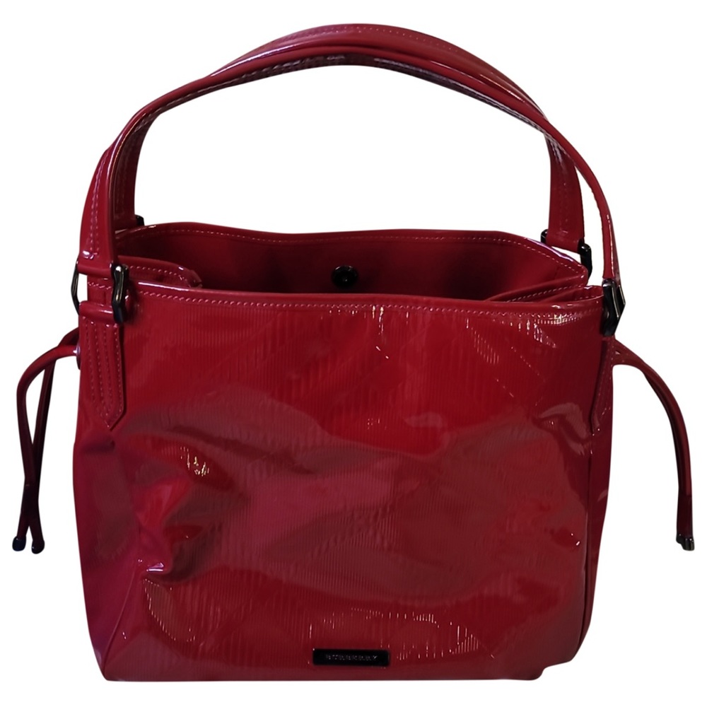 Red Patent Leather Burberry satchel